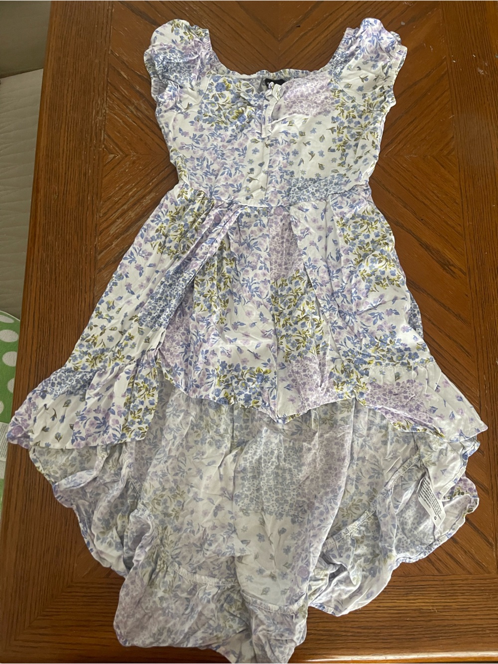 art class Lavender and White Floral High-Low Dress